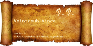 Veintraub Vince névjegykártya